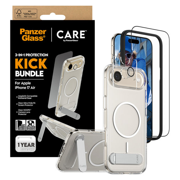Bundle 3v1 Kick pre iPhone Air, PanzerGlass