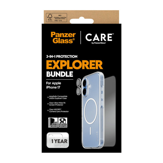 Bundle 3v1 Explorer pre iPhone 17, PanzerGlass