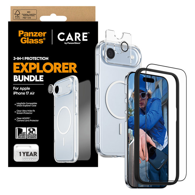 Bundle 3v1 Explorer pre iPhone Air, PanzerGlass