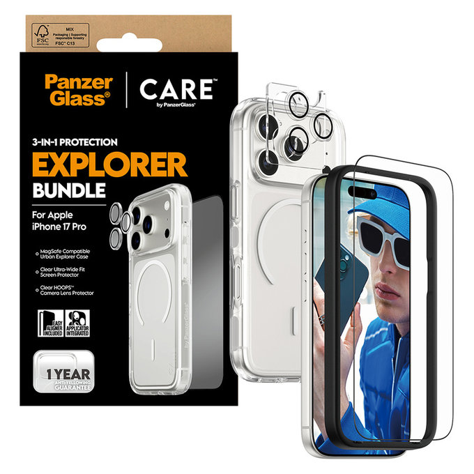 Bundle 3v1 Explorer pre iPhone 17 Pro, PanzerGlass