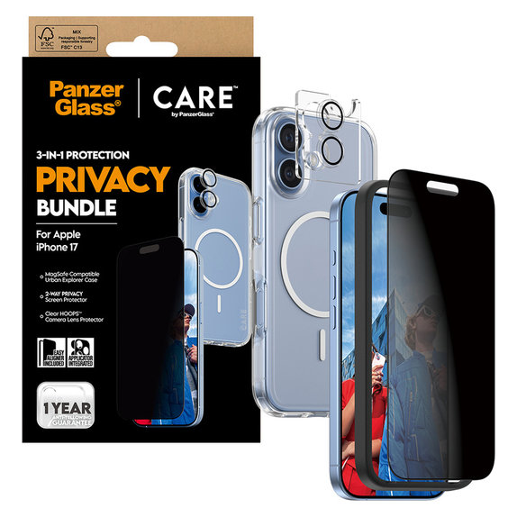 Bundle 3v1 Privacy pre iPhone 17, PanzerGlass