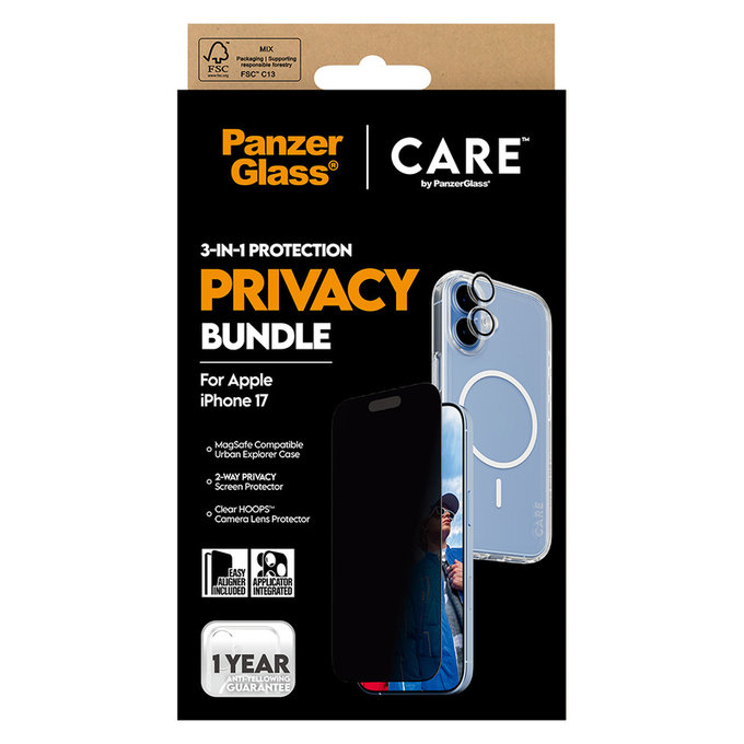 Bundle 3v1 Privacy pre iPhone 17, PanzerGlass