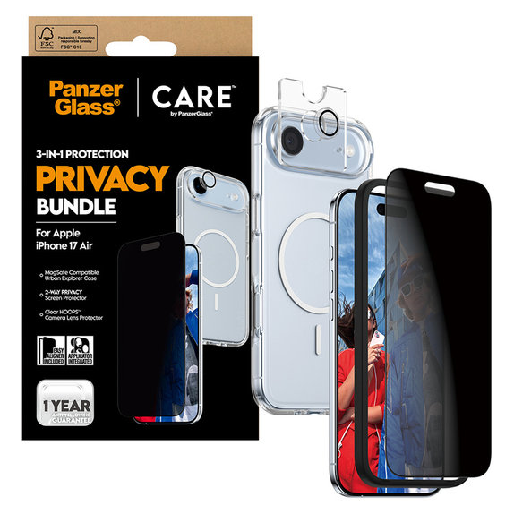 Bundle 3v1 Privacy pre iPhone Air, PanzerGlass
