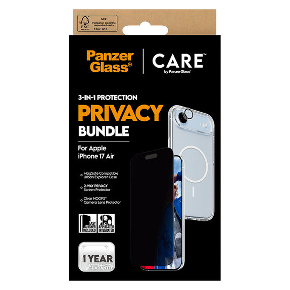 Bundle 3v1 Privacy pre iPhone Air, PanzerGlass