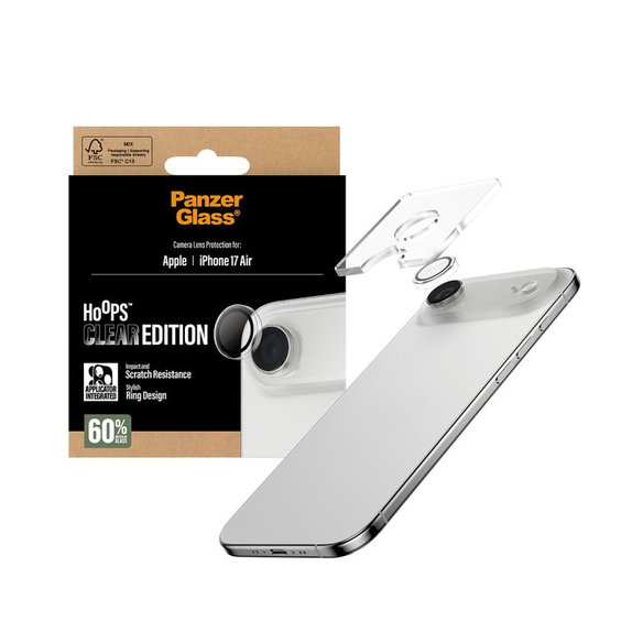 PanzerGlass - Ochranný kryt objektívu Hoops pre iPhone Air, transparentná