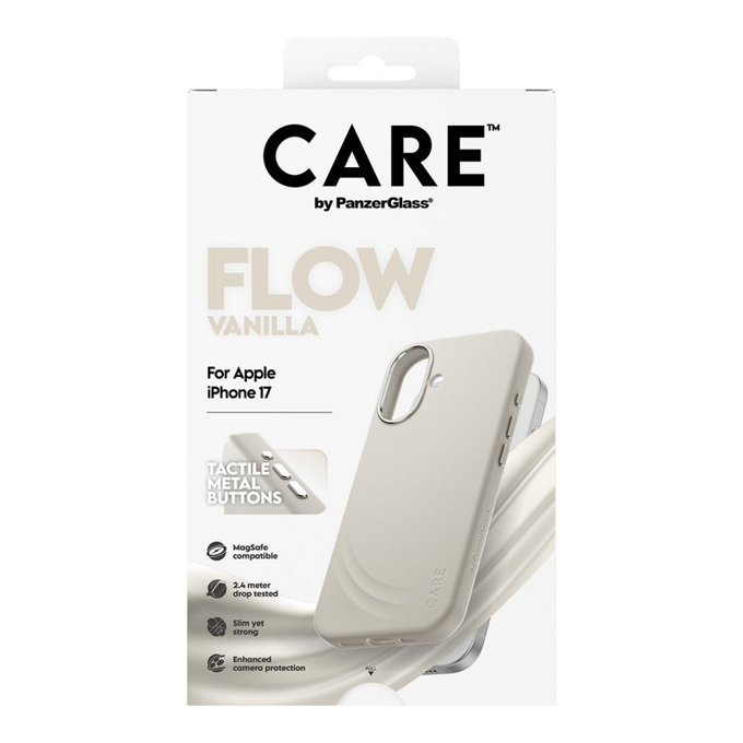 Puzdro FLOW s MagSafe pre iPhone 17, Vanilla, CARE