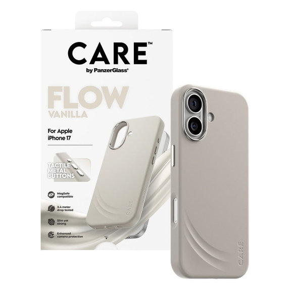 Puzdro FLOW s MagSafe pre iPhone 17, Vanilla, CARE