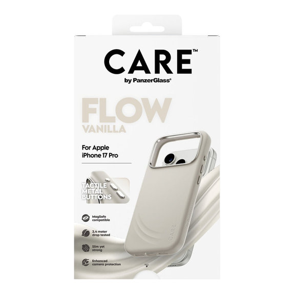 Puzdro FLOW s MagSafe pre iPhone 17 Pro, Vanilla, CARE