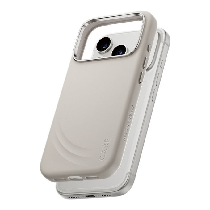 Puzdro FLOW s MagSafe pre iPhone 17 Pro, Vanilla, CARE