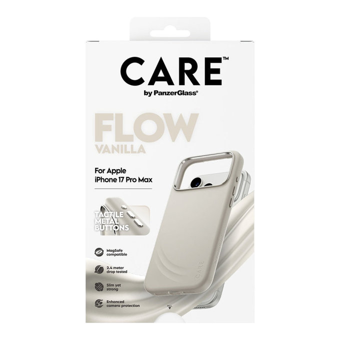 Puzdro FLOW s MagSafe pre iPhone 17 Pro Max, Vanilla, CARE
