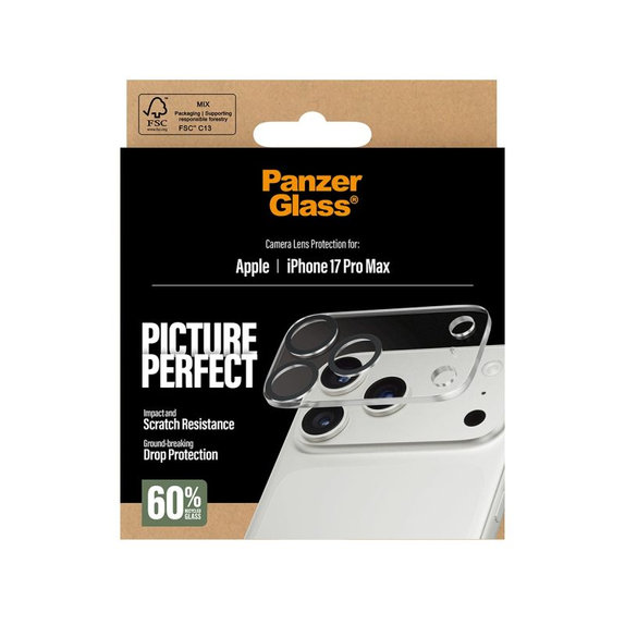 Ochranný kryt objektívu PicturePerfect pre iPhone 17 Pro Max, Transparentná, PanzerGlass