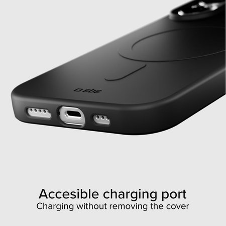 SBS - Puzdro Instinct Mag kompatibilné s MagSafe pre iPhone 17, čierna