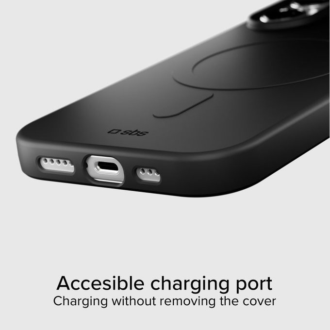 SBS - Puzdro Instinct Mag kompatibilné s MagSafe pre iPhone 17, čierna