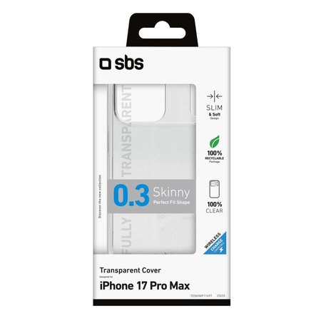SBS - Puzdro Skinny pre iPhone 17 Pro Max, transparentná