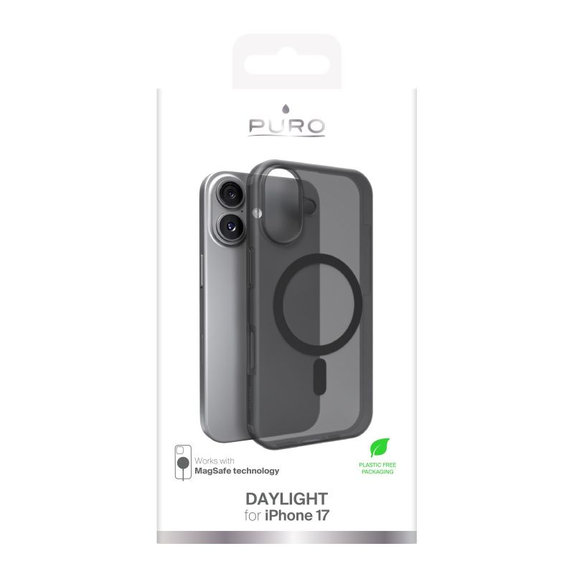 PURO - Puzdro DAYLIGHT s MagSafe pre iPhone 17, čierna