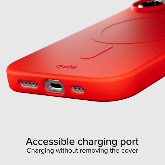 SBS - Puzdro Instinct Mag kompatibilné s MagSafe pre iPhone 17, červená