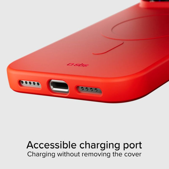 SBS - Puzdro Instinct Mag kompatibilné s MagSafe pre iPhone 17 Pro, červená