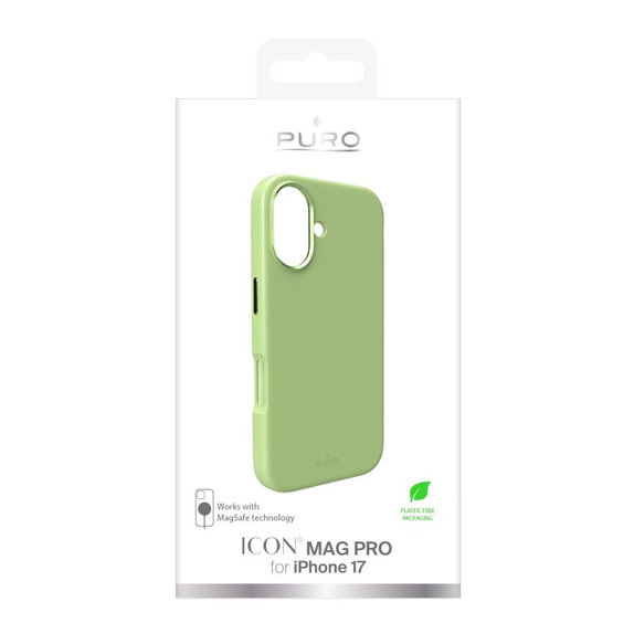 PURO - Puzdro ICON MAG PRO s MagSafe pre iPhone 17, zelená