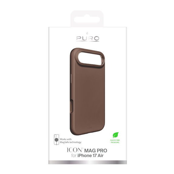 PURO - Puzdro ICON MAG PRO s MagSafe pre iPhone Air, hnedá