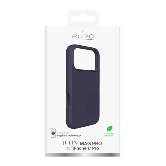 PURO - Puzdro ICON MAG PRO s MagSafe pre iPhone 17 Pro, tmavá modrá