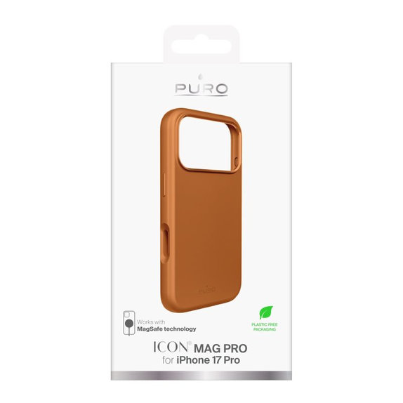 PURO - Puzdro ICON MAG PRO s MagSafe pre iPhone 17 Pro, oranžová
