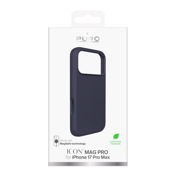 PURO - Puzdro ICON MAG PRO s MagSafe pre iPhone 17 Pro Max, tmavá modrá