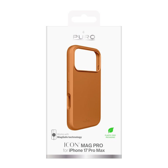PURO - Puzdro ICON MAG PRO s MagSafe pre iPhone 17 Pro Max, oranžová
