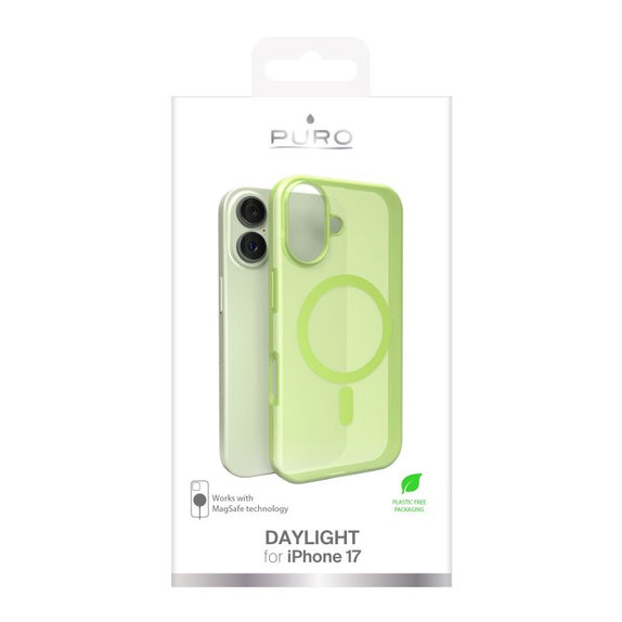 PURO - Puzdro DAYLIGHT s MagSafe pre iPhone 17, zelená