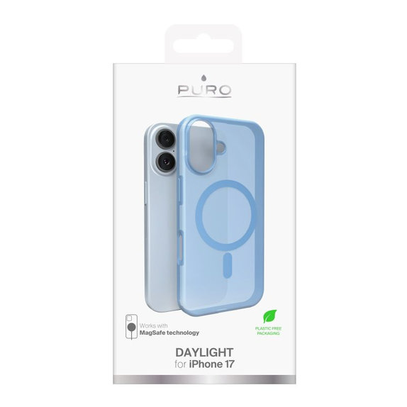 PURO - Puzdro DAYLIGHT s MagSafe pre iPhone 17, modrá
