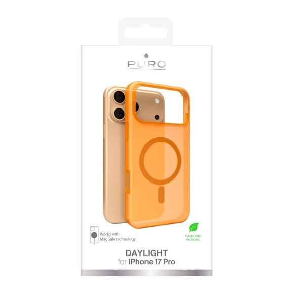 PURO - Puzdro DAYLIGHT s MagSafe pre iPhone 17 Pro, oranžová