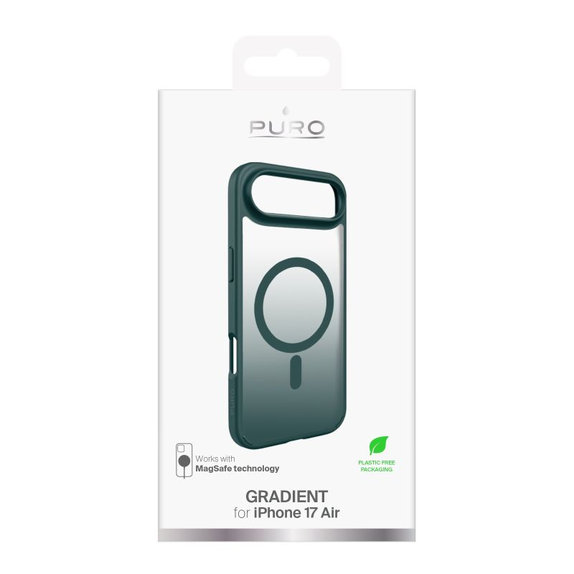 PURO - Puzdro Gradient s MagSafe pre iPhone Air, Petroleum Green