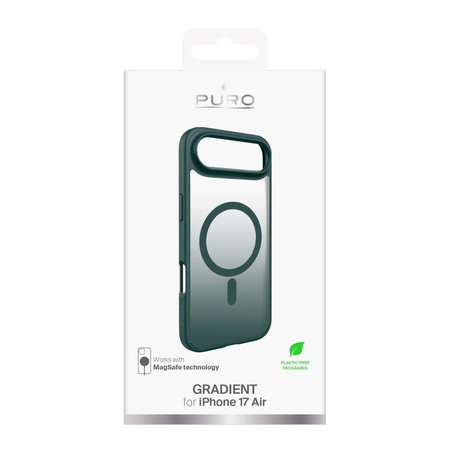 PURO - Puzdro Gradient s MagSafe pre iPhone 17 Air, Petroleum Green