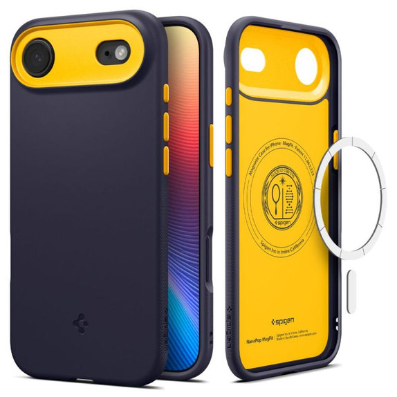 Spigen - Puzdro Nano Pop s MagSafe pre iPhone Air, Blueberry Navy