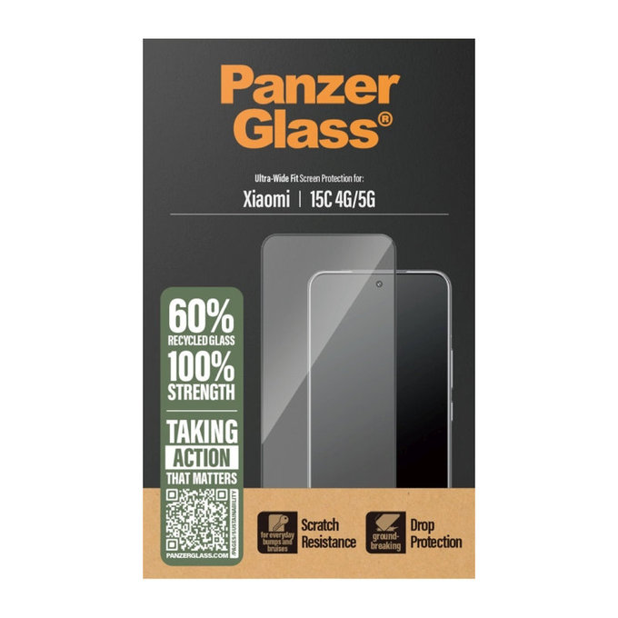 Tvrdené sklo UWF pre Xiaomi 15C/15C 5G, Čierna, PanzerGlass