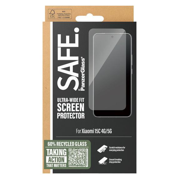 Tvrdené sklo UWF pre Xiaomi 15C 5G, Čierna, SAFE by PanzerGlass