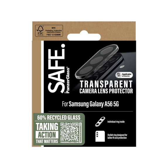 Ochranný kryt objektívu pre Samsung A56 5G, Transparentná, SAFE