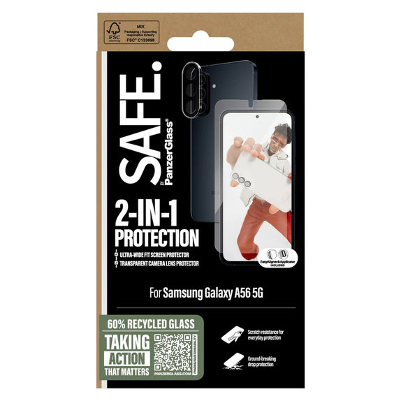 Bundle 2v1 pre Samsung Galaxy A56 5G, SAFE by PanzerGlass