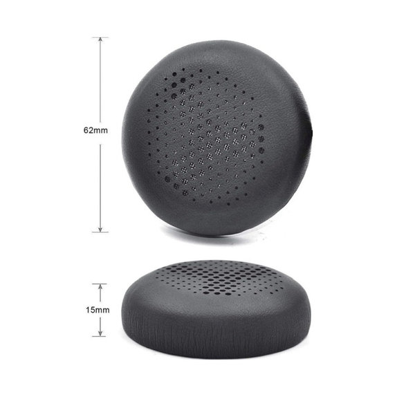 Náhradné Náušníky pre AKG Y500, Pamäťová pena + PU Koža, Čierne, 1 pár