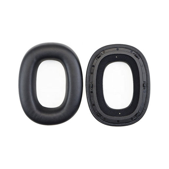 Náhradné Náušníky pre Bowers & Wilkins PX8, PX7S2, Pamäťová pena + PU Koža, Čierne, 1 pár