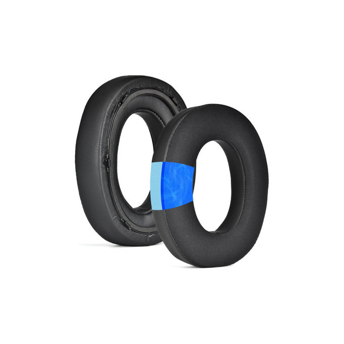 Náhradné Náušníky pre Bowers & Wilkins PX7 S2, PX8, Pamäťová Pena + PU Koža + Textil, Čierne, Chladivý Gél, 1 pár