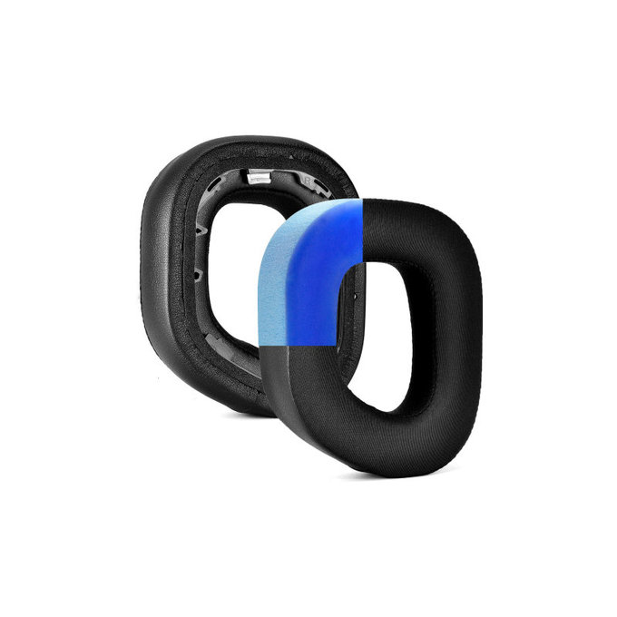 Náhradné Náušníky pre Corsair HS80, Pamäťová pena + Textil, Čierne, Chladivý Gél, 1 pár