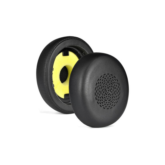 Náhradné Náušníky pre Jabra Evolve 2 75 UC/MS, Pamäťová pena + PU Koža, Čierne, 1 pár