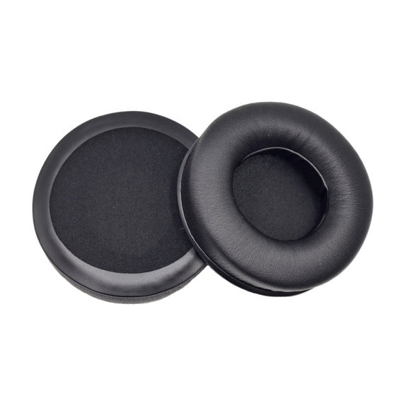 Náhradné Náušníky pre JBL Synchros E50BT, Pamäťová pena + PU Koža, Čierne, 1 pár