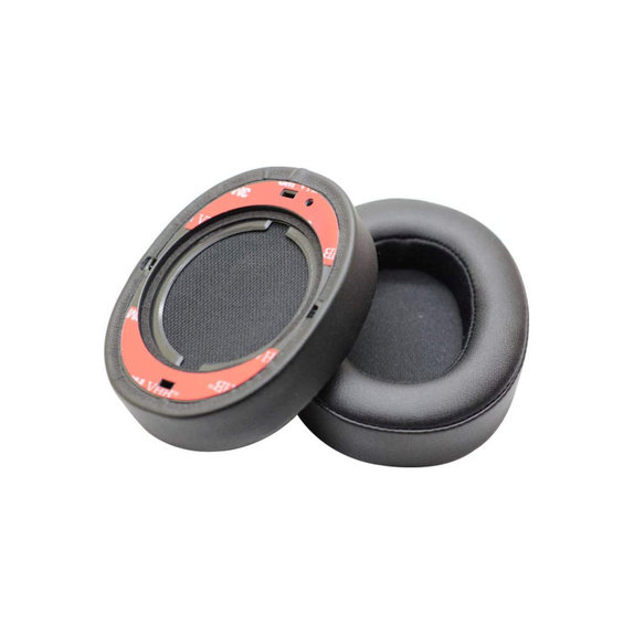 Náhradné Náušníky pre JBL Synchros E55BT, Pamäťová pena + PU Koža, Čierne, 1 pár