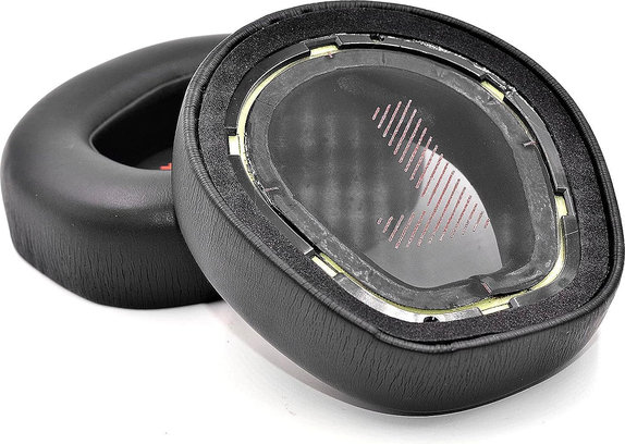 Náhradné Náušníky pre JBL Quantum One, Pamäťová pena + PU Koža, Čierne, 1 pár