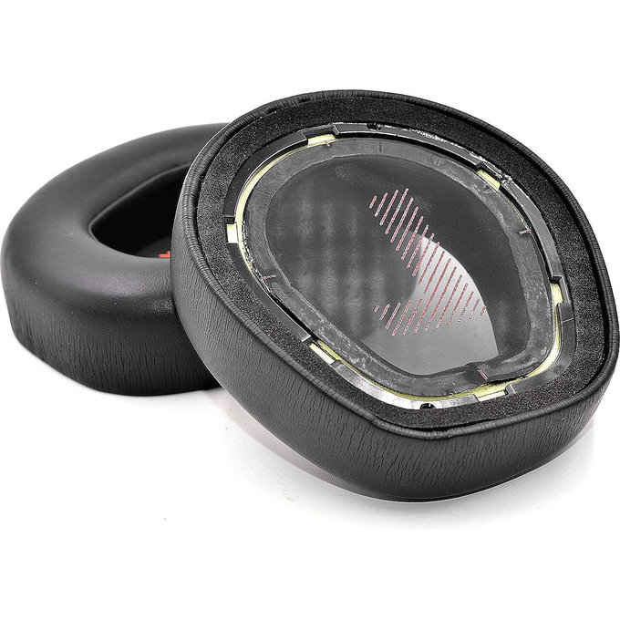 Náhradné Náušníky pre JBL Quantum One, Pamäťová pena + PU Koža, Čierne, 1 pár