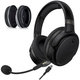 Náhradné Náušníky pre Kingston HyperX Cloud Orbit S, Pamäťová pena + PU Koža, Čierne, 1 pár
