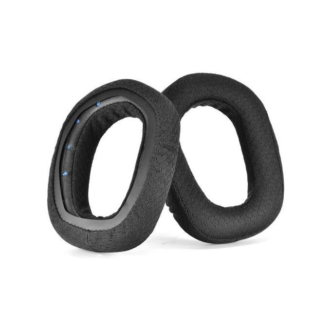 Náhradné Náušníky pre Logitech G435, Pena + Textil, Čierne, 1 Pár