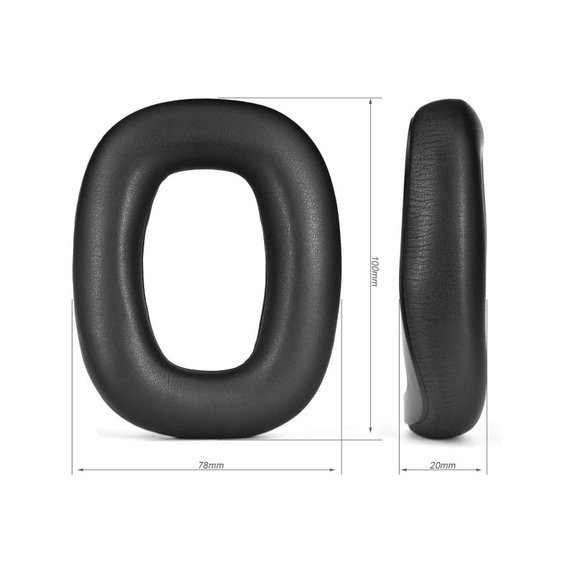Náhradné Náušníky s Magnetom pre Logitech Astro A30, Pamäťová pena + PU Koža, Čierne, 1 pár