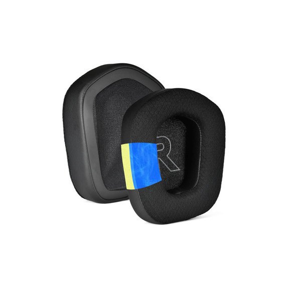 Náhradné Náušníky pre Logitech G733, Pamäťová pena + Textil + Koža, Čierne, Chladivý Gél, 1 pár